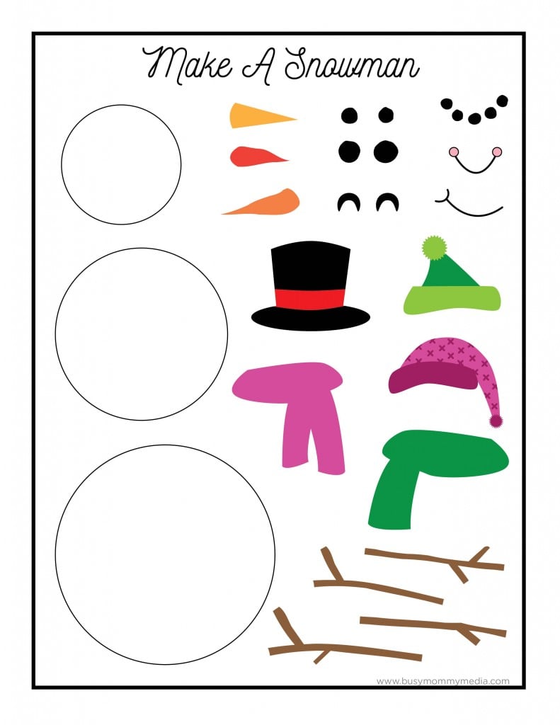 printable snowman craft